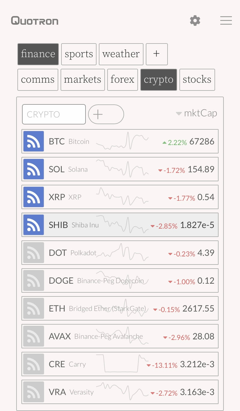 QUOTRON "CRYPTO CUB"